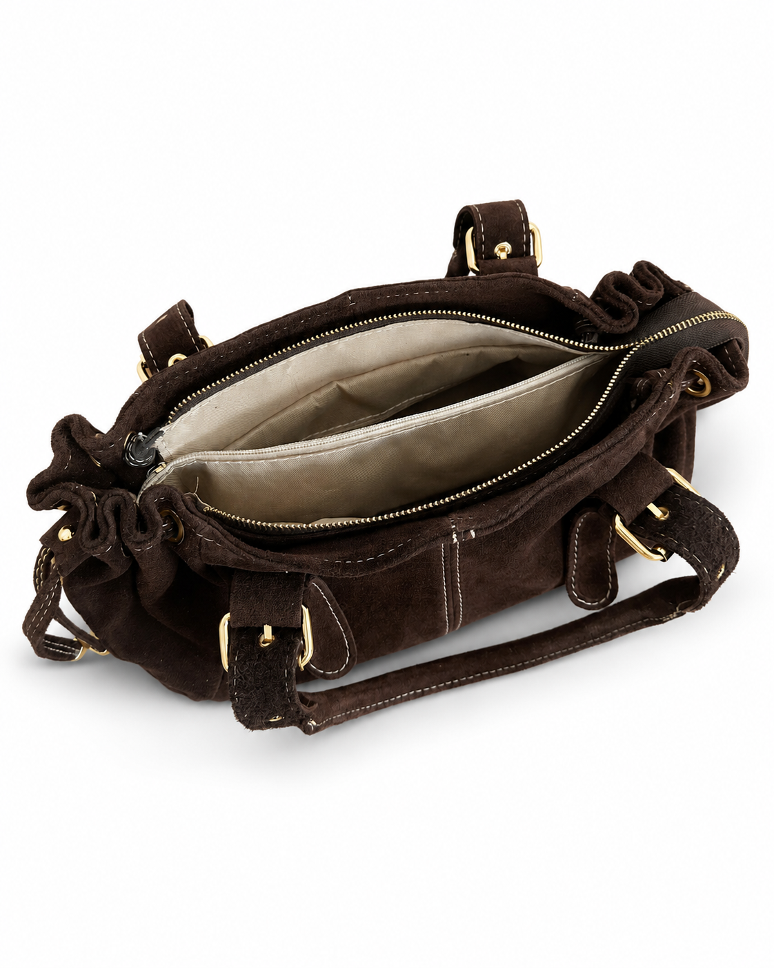 Isabel Small Suede Satchel