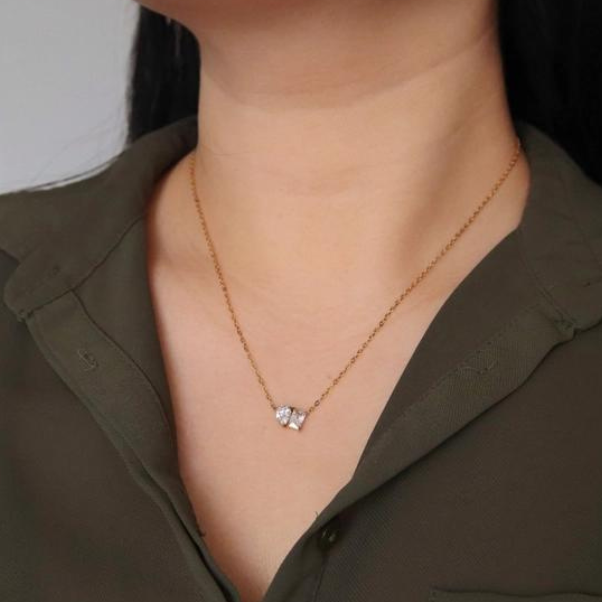 Dainty Toi Et Moi Necklace | Pendant Necklace