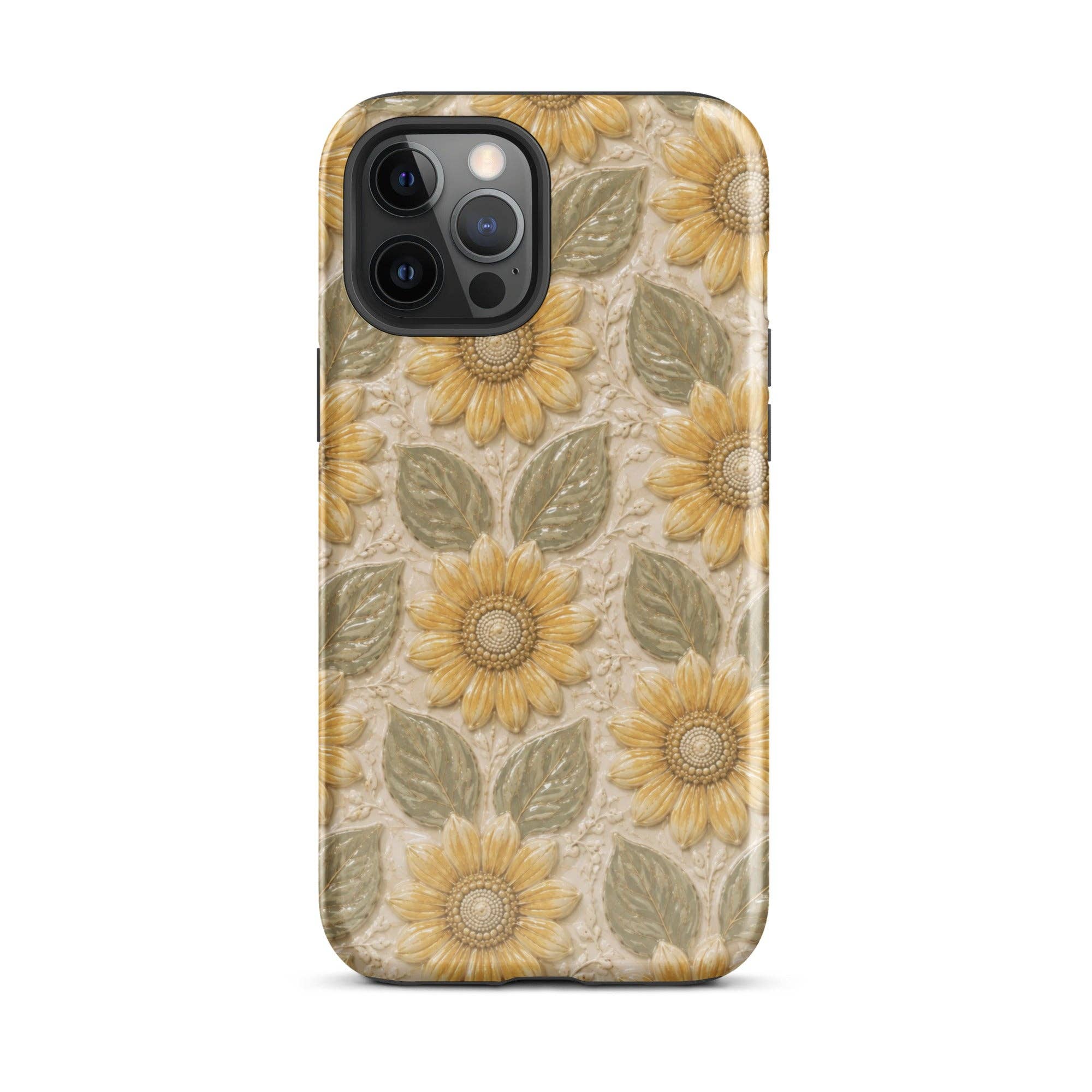 Green Tan Honey Flowers iPhone Case - Lets Bag it x Kiaras Creative