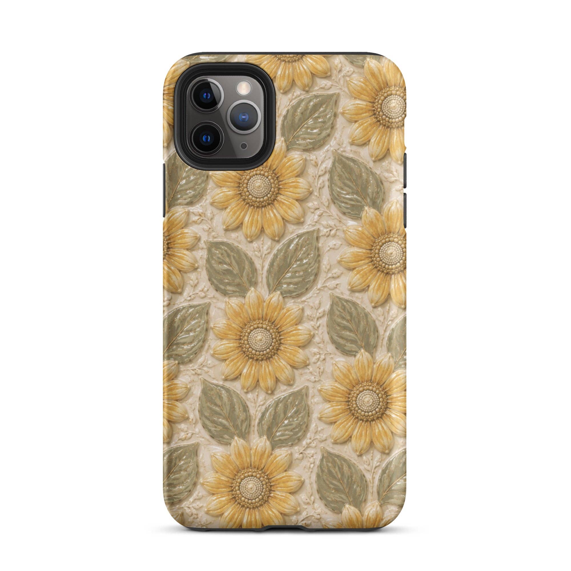 Green Tan Honey Flowers iPhone Case - Lets Bag it x Kiaras Creative