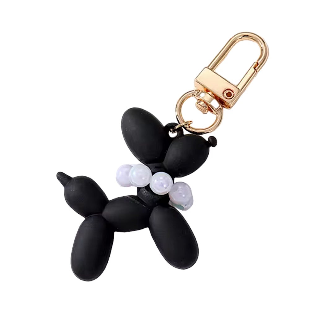 Pearl Balloon Dog Keychain