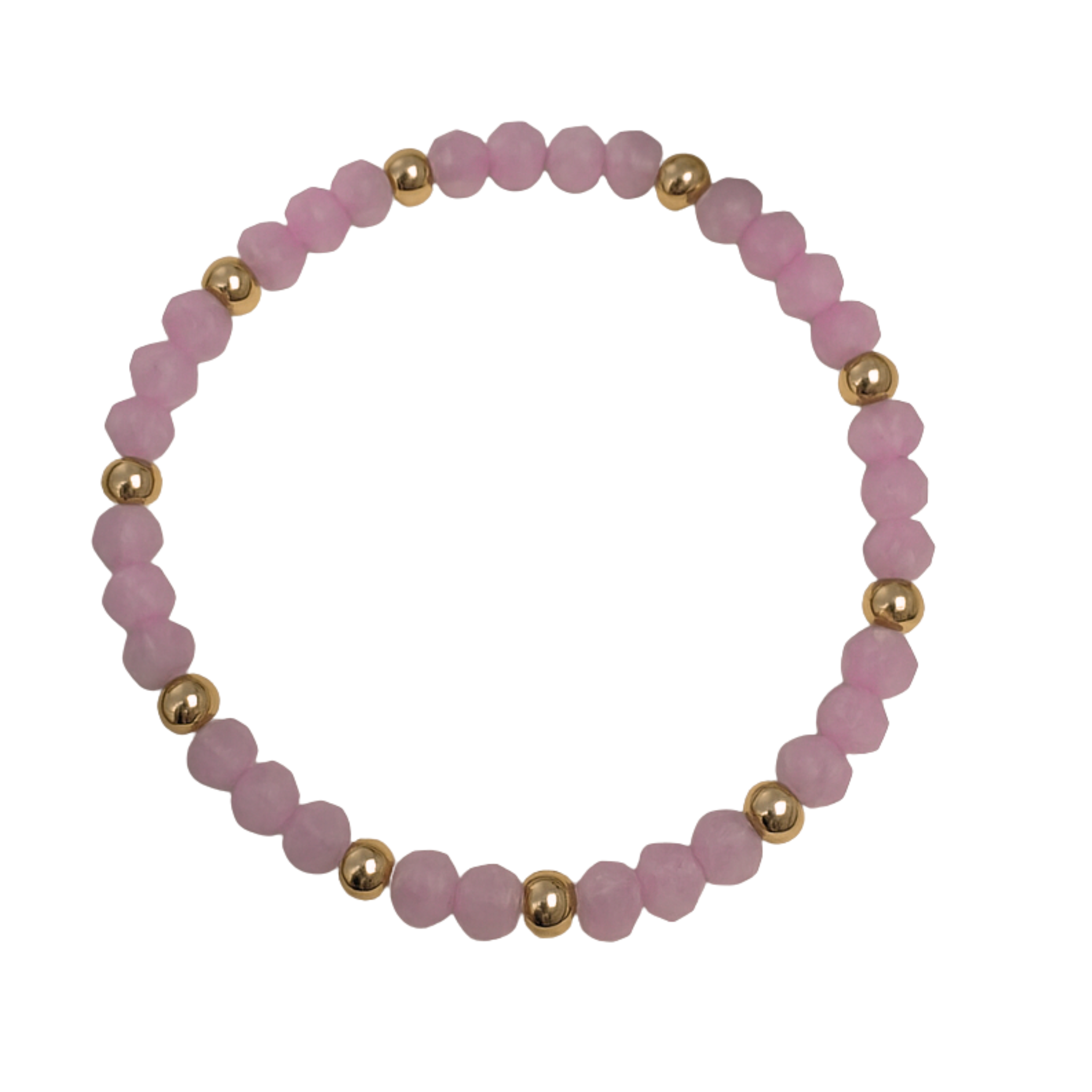 Colorful beaded bracelet with gold spacers from The Skylar Project featuring vibrant beads and shiny gold accents.