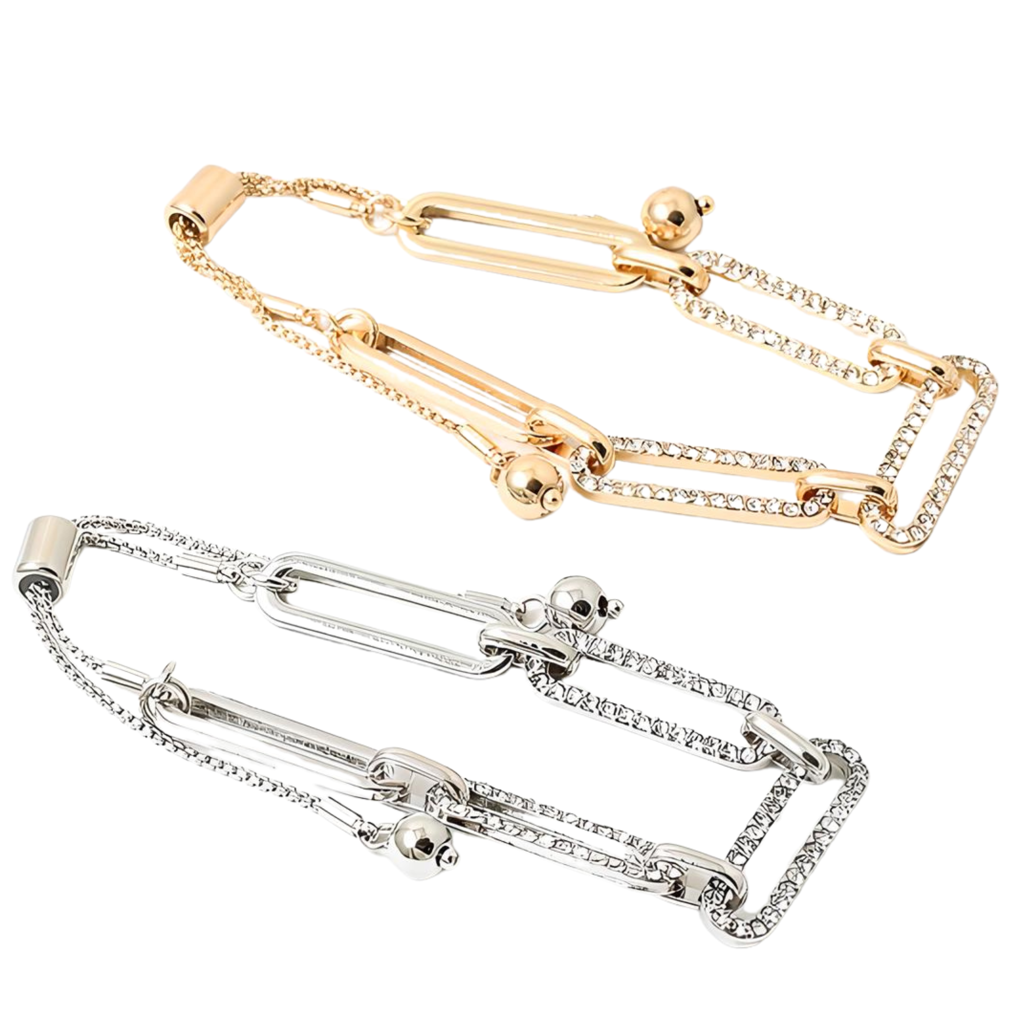 Dressy Link Pull Down Bracelet