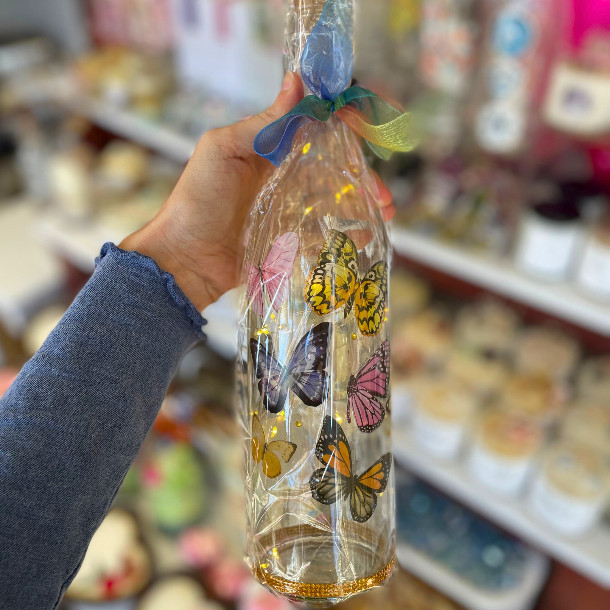 Multi Color Butterfly Light Up Bottle