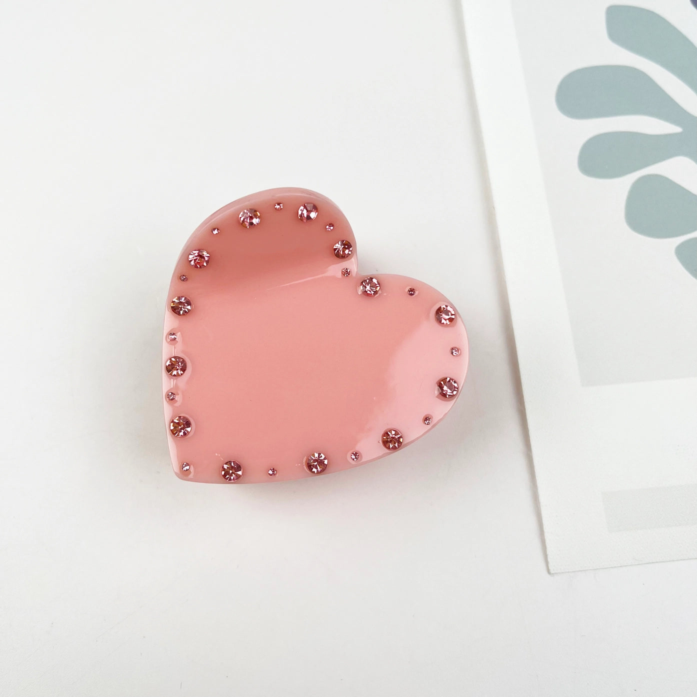 Love Hair Clip with Rhinestone
