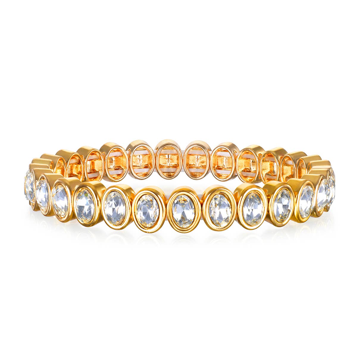 Framed Oval Bracelet-Clear