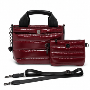 Burgundy Patent Moto
