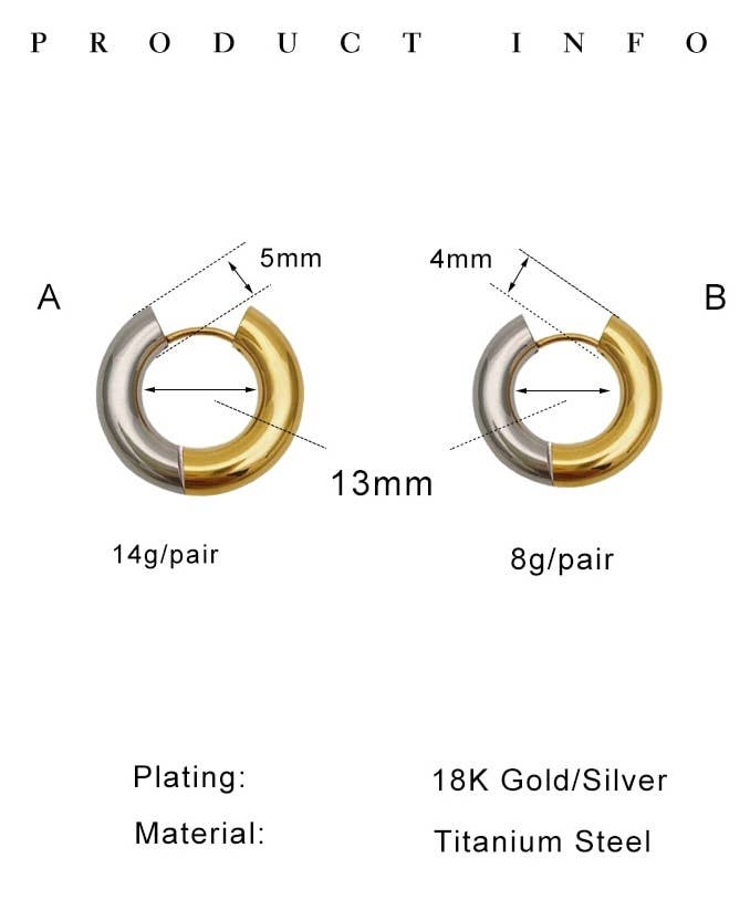 Undecided- Two Tone Earring- Hinge French Cleat Closure - Let's Bag It 