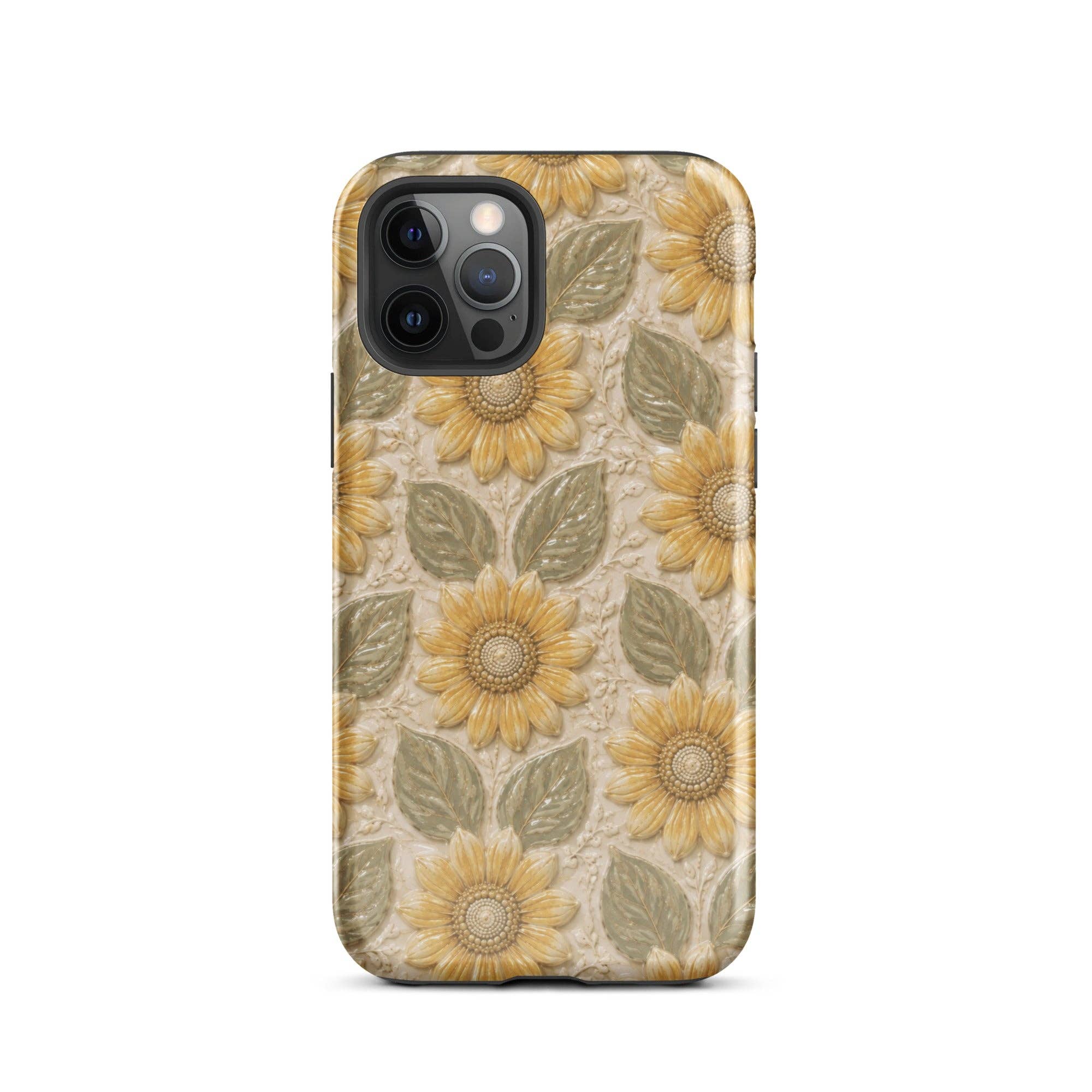 Green Tan Honey Flowers iPhone Case - Lets Bag it x Kiaras Creative