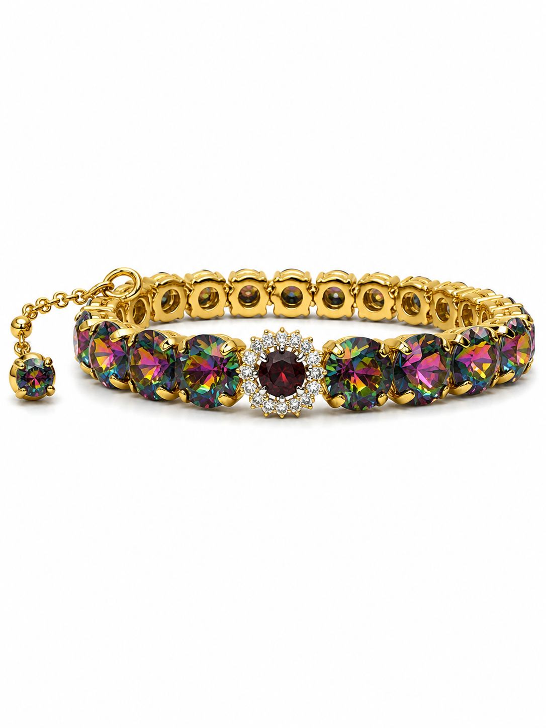 Private label Duchess Crystal Stretch Bracelet featuring 8.55mm sparkling crystal beads on a flexible stretch band.
