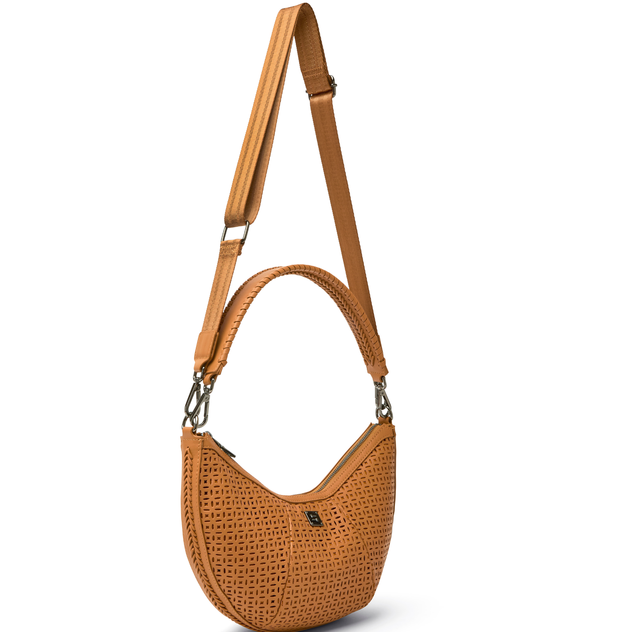 Think Royln Posh mini crossbody bag with coquette heart and bow bag charm, stylish and compact accessory for everyday wear.