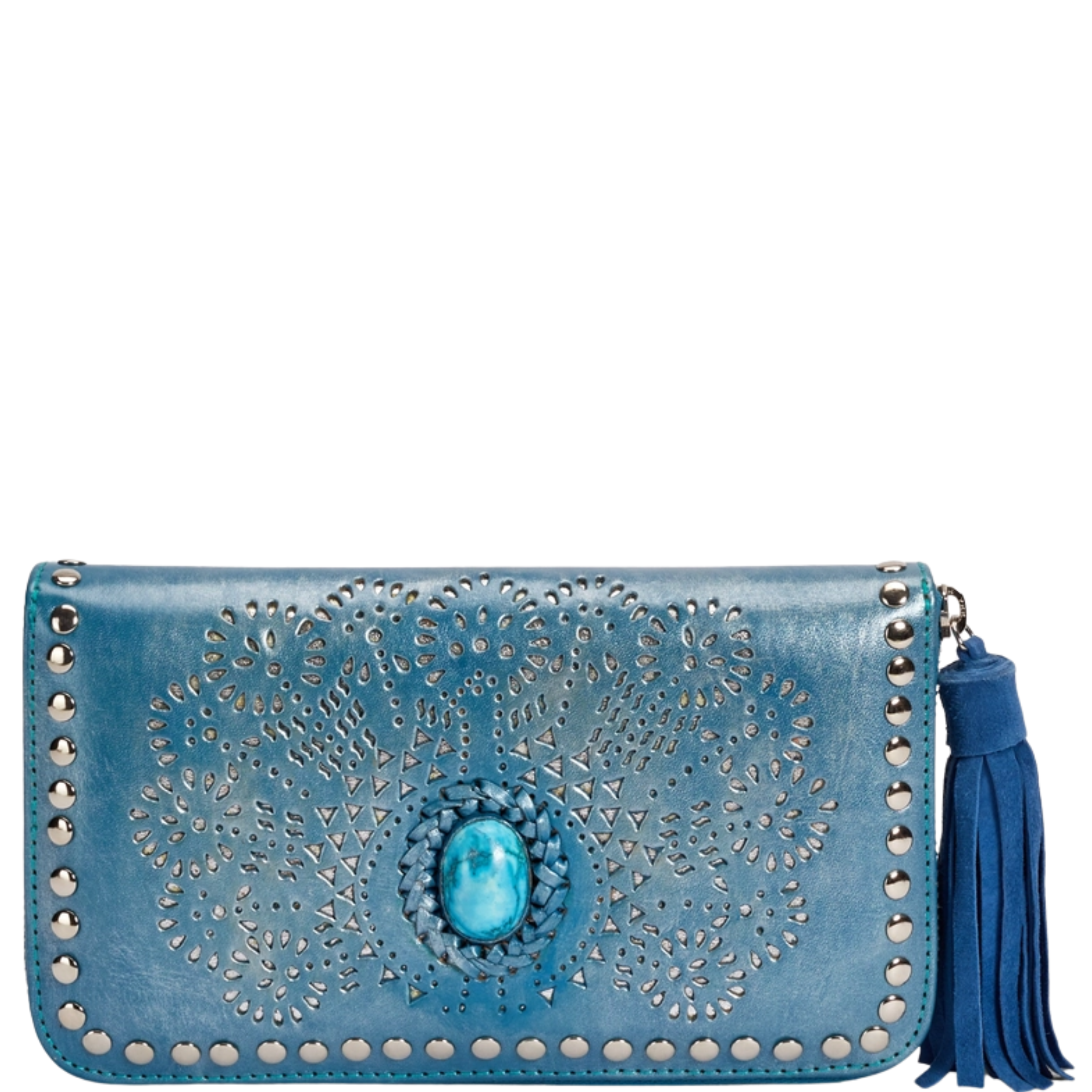 Deus Cut-Out Wallet Metallic Denim