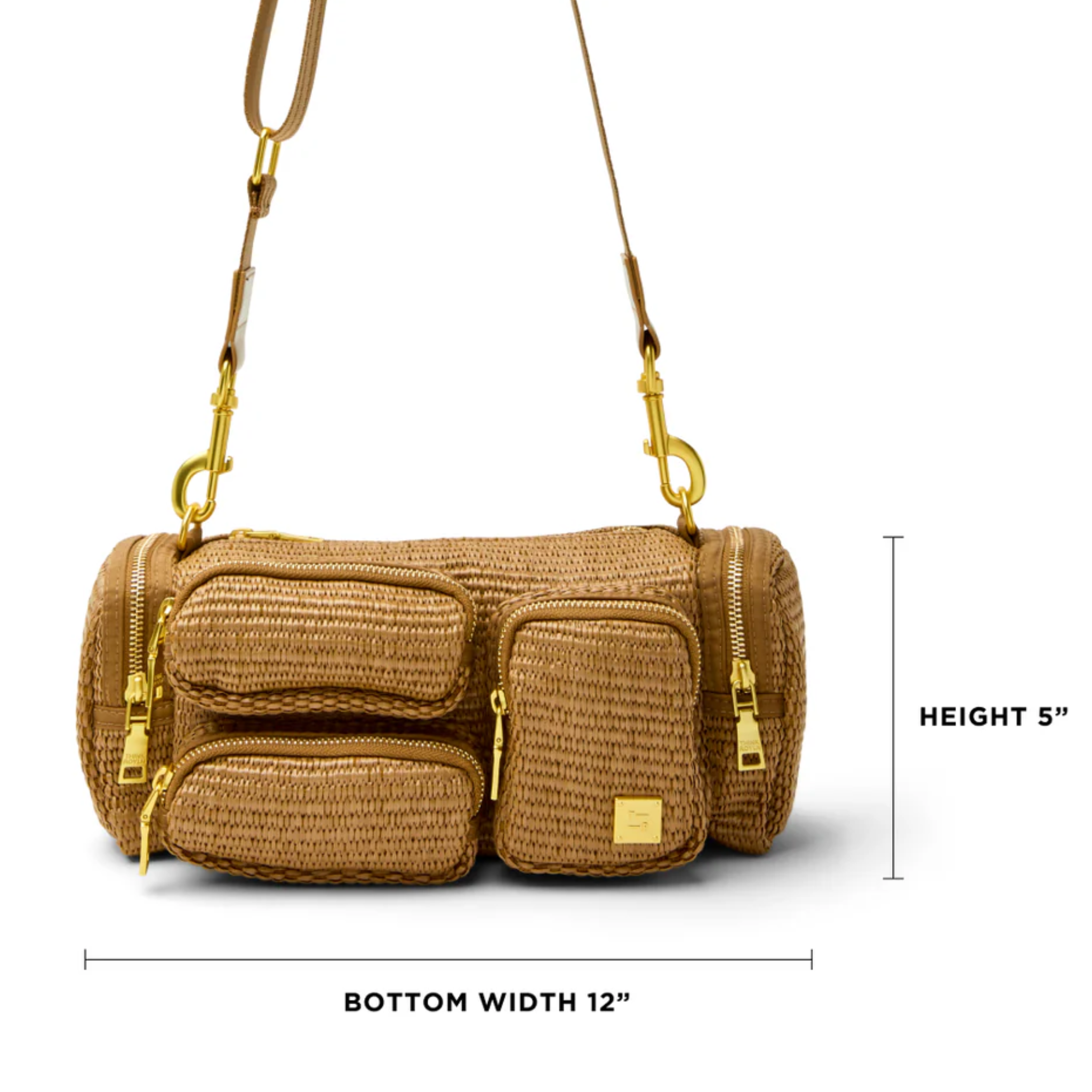 Think Royln Lady Cargo shoulder bag featuring a coquette heart and bow bag charm, stylish accessory with vibrant details.