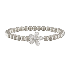 silver 1 flower (5mm)