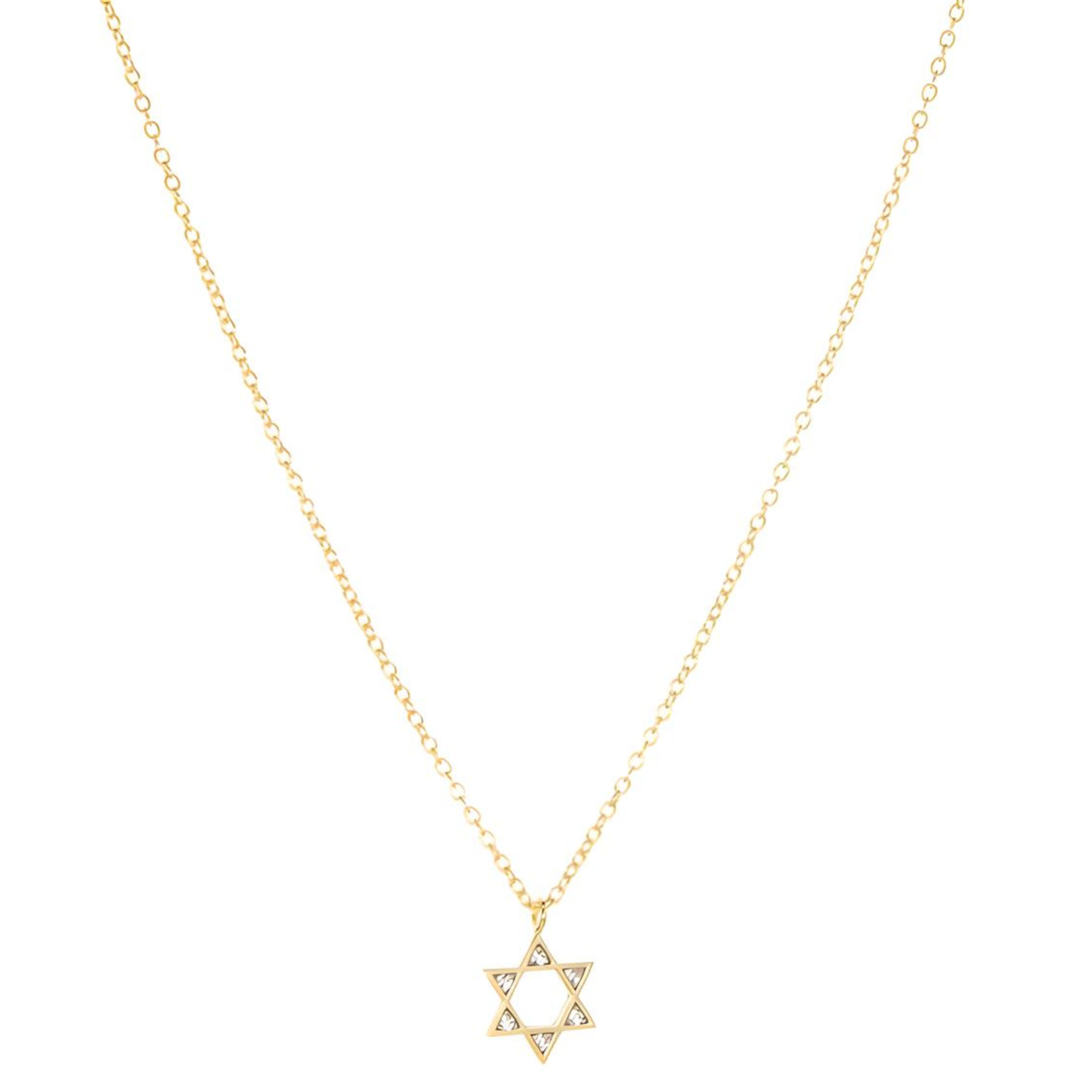 Cz Star of David Necklace