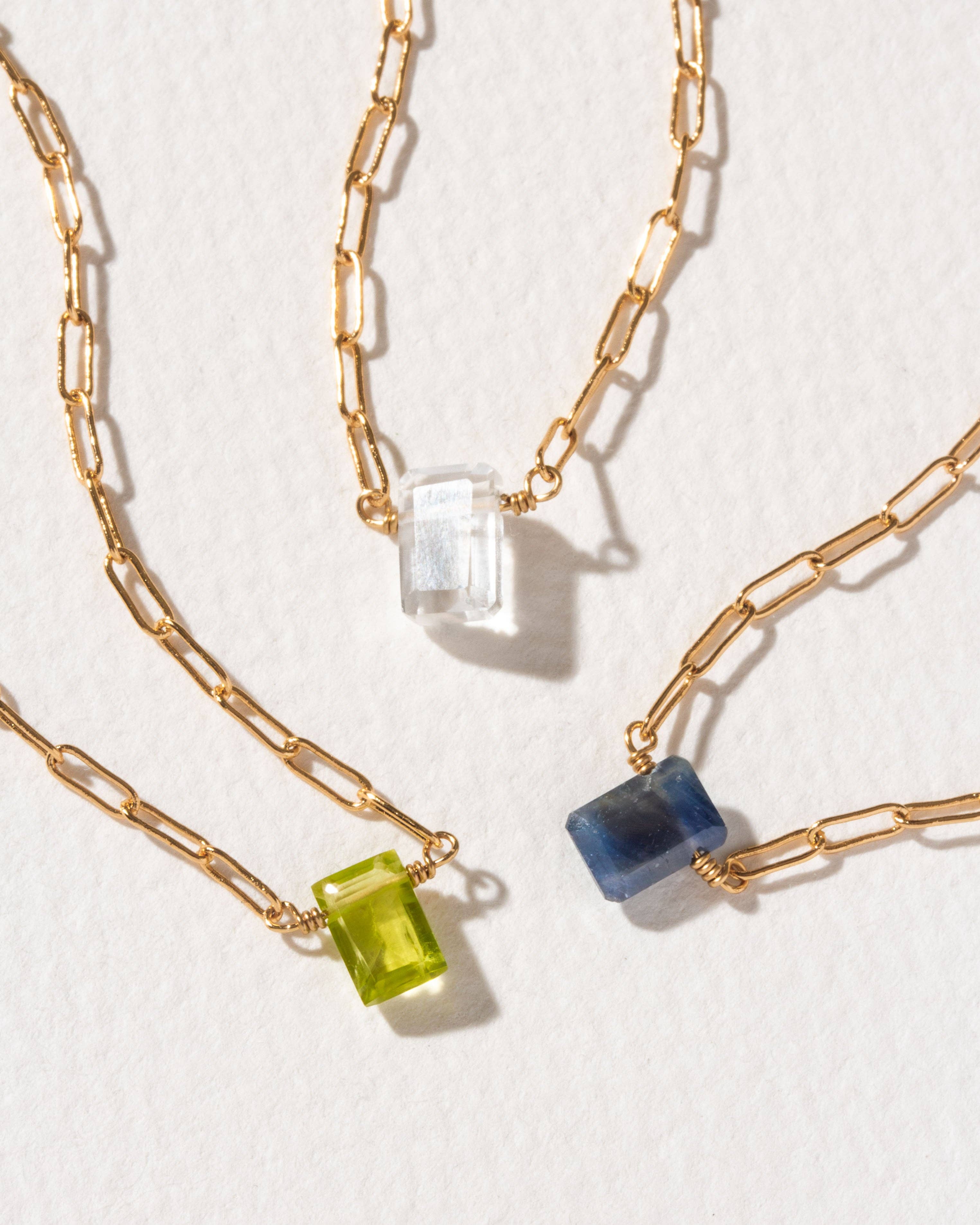 Prism Gems Birthstone Peridot Necklace - August - Let's Bag It 