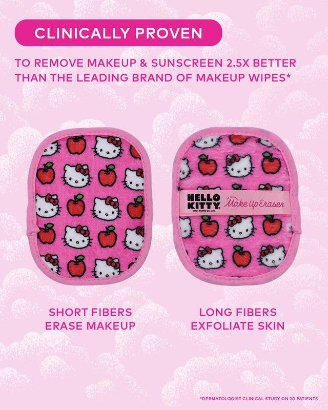 Hello Kitty Classic 7-Day Set by The Original MakeUp Eraser, featuring colorful makeup remover cloths with Hello Kitty design.