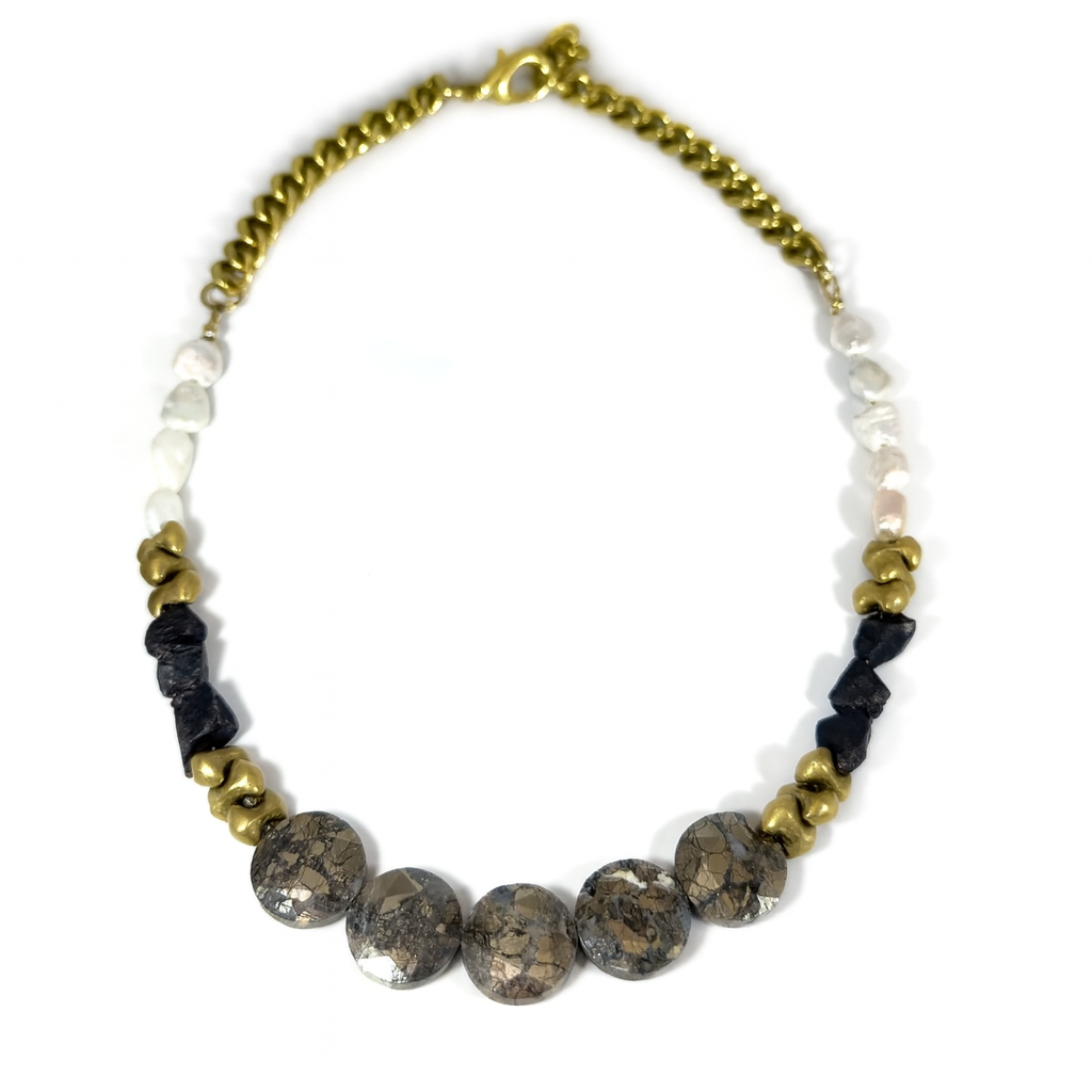 NIPOMO MARCASITE | PEARL | SPINEL - 18" L