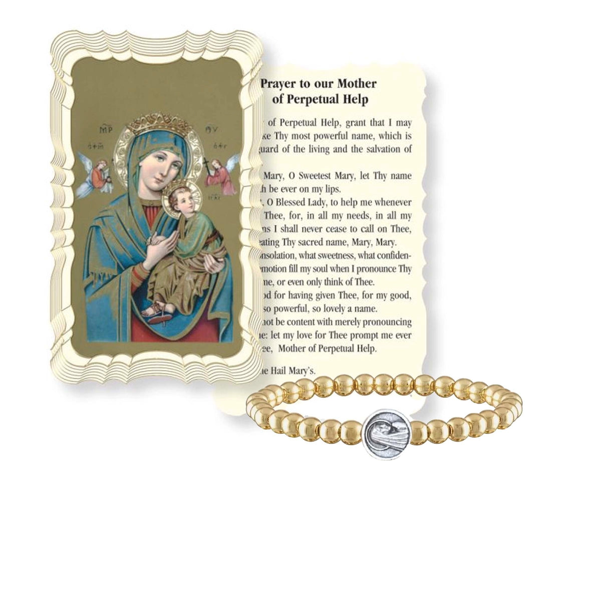 Subliminal Our Lady Of Perpetual Help Beaded Bracelet/Prayer