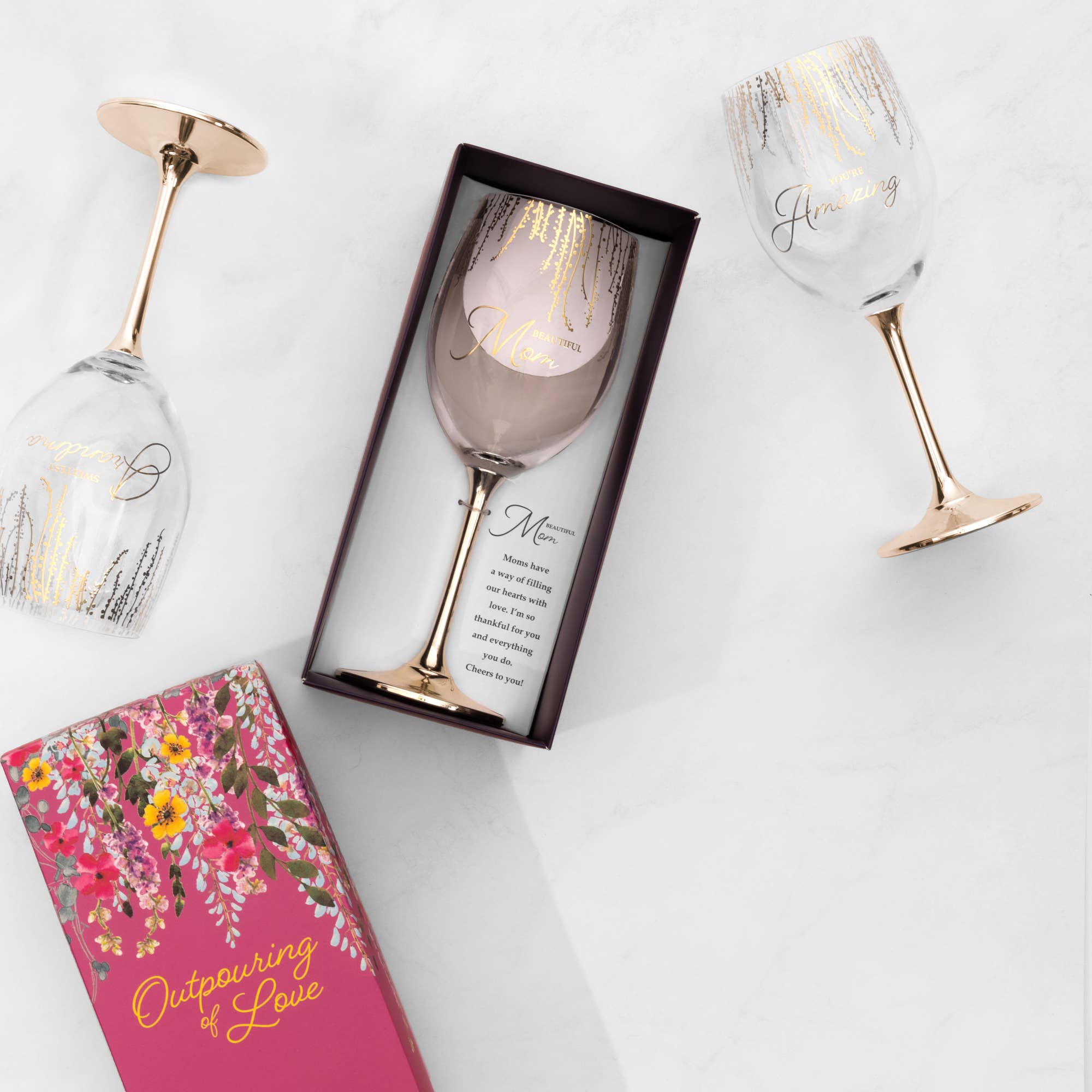 Pavilion 19 oz crystal wine glass in a gift box, featuring an elegant design perfect for special occasions.