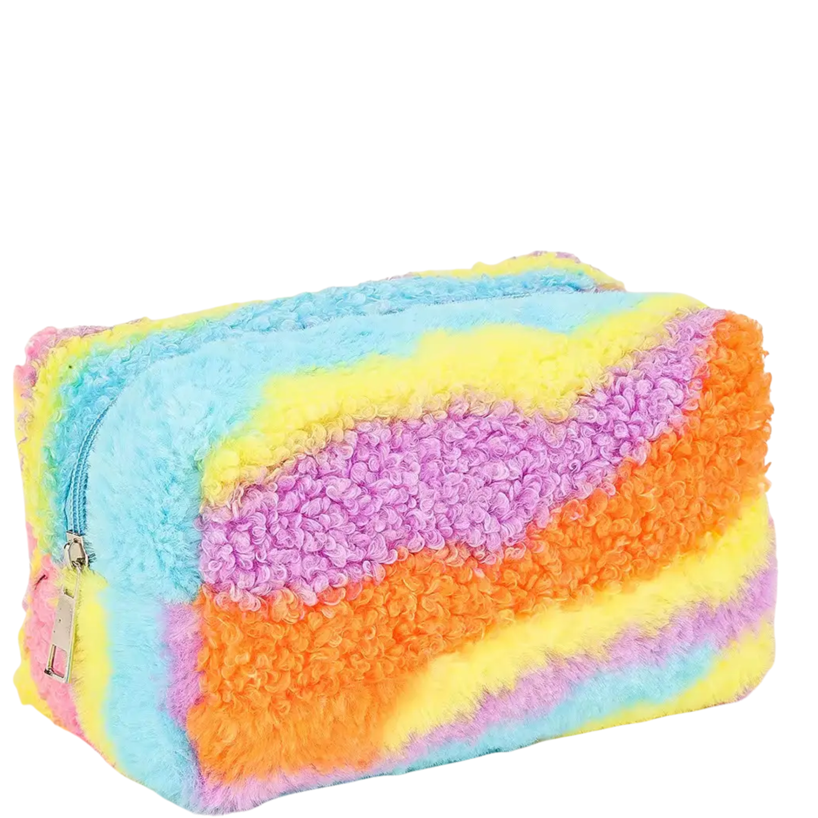 Plush Multicolored Makeup Bag