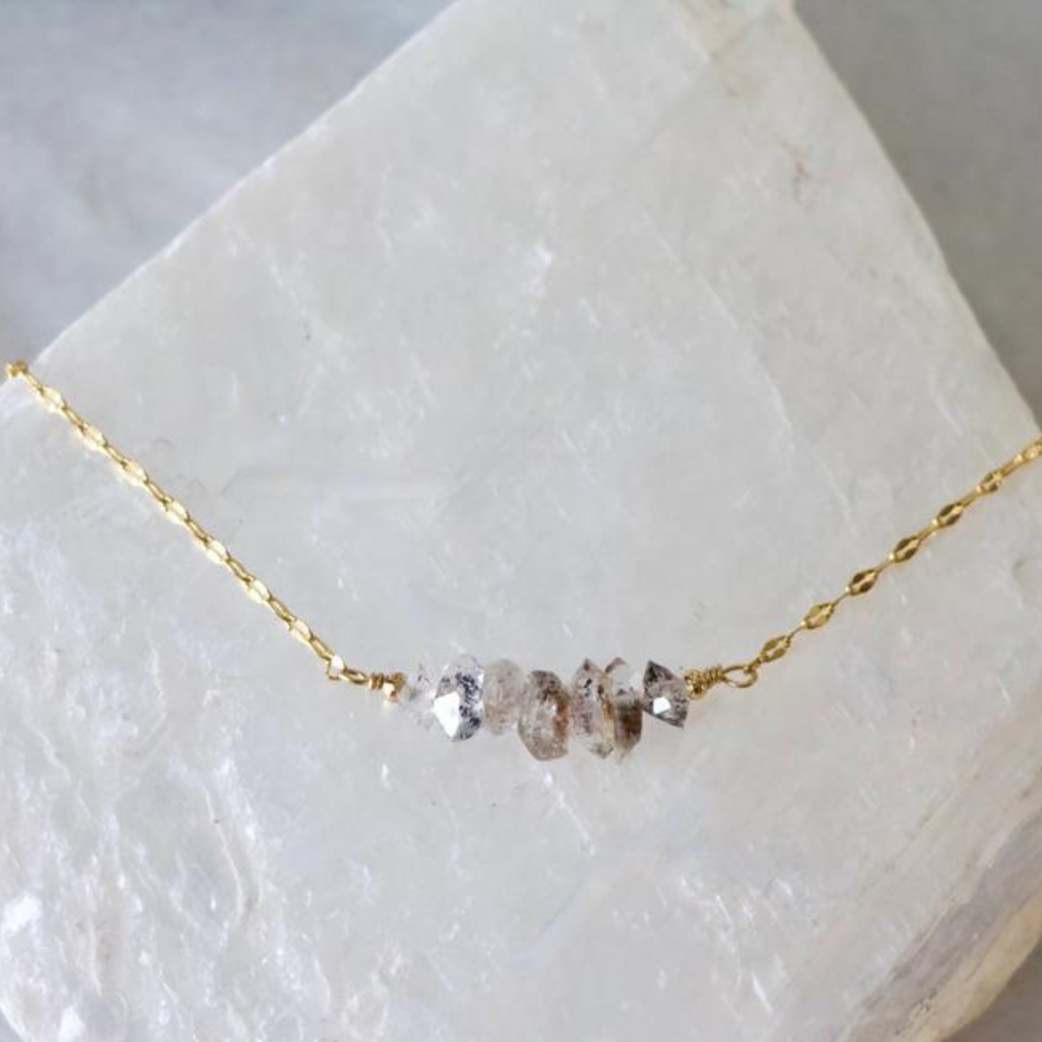 Herkimer Diamond Chip Necklace