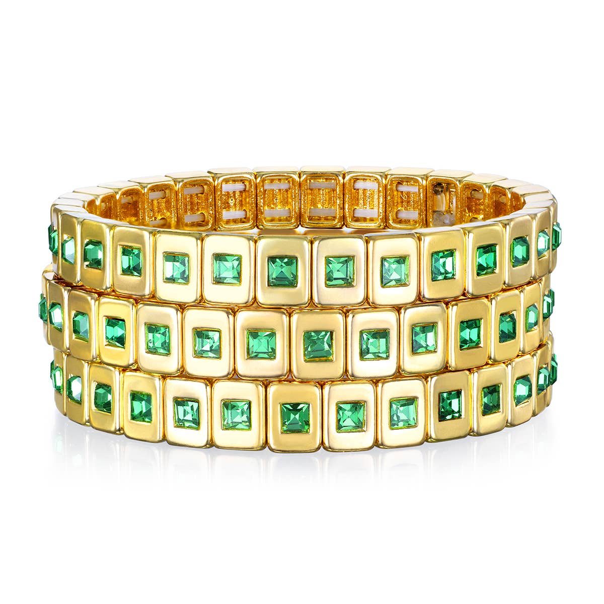 Sparkle Tile Bracelet-Green