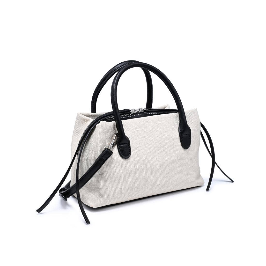 Urban Expressions Logan Crossbody bag with adjustable strap and multiple compartments, shown in a stylish black design.