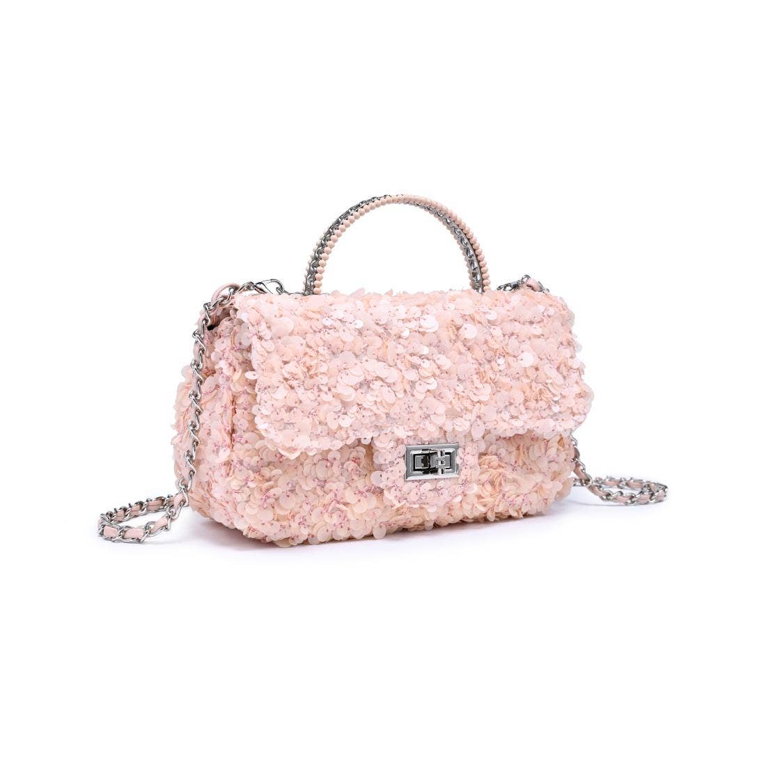 Urban Expressions Ella Evening Bag with gold chain strap and sleek black design, suitable for formal occasions and evening events.