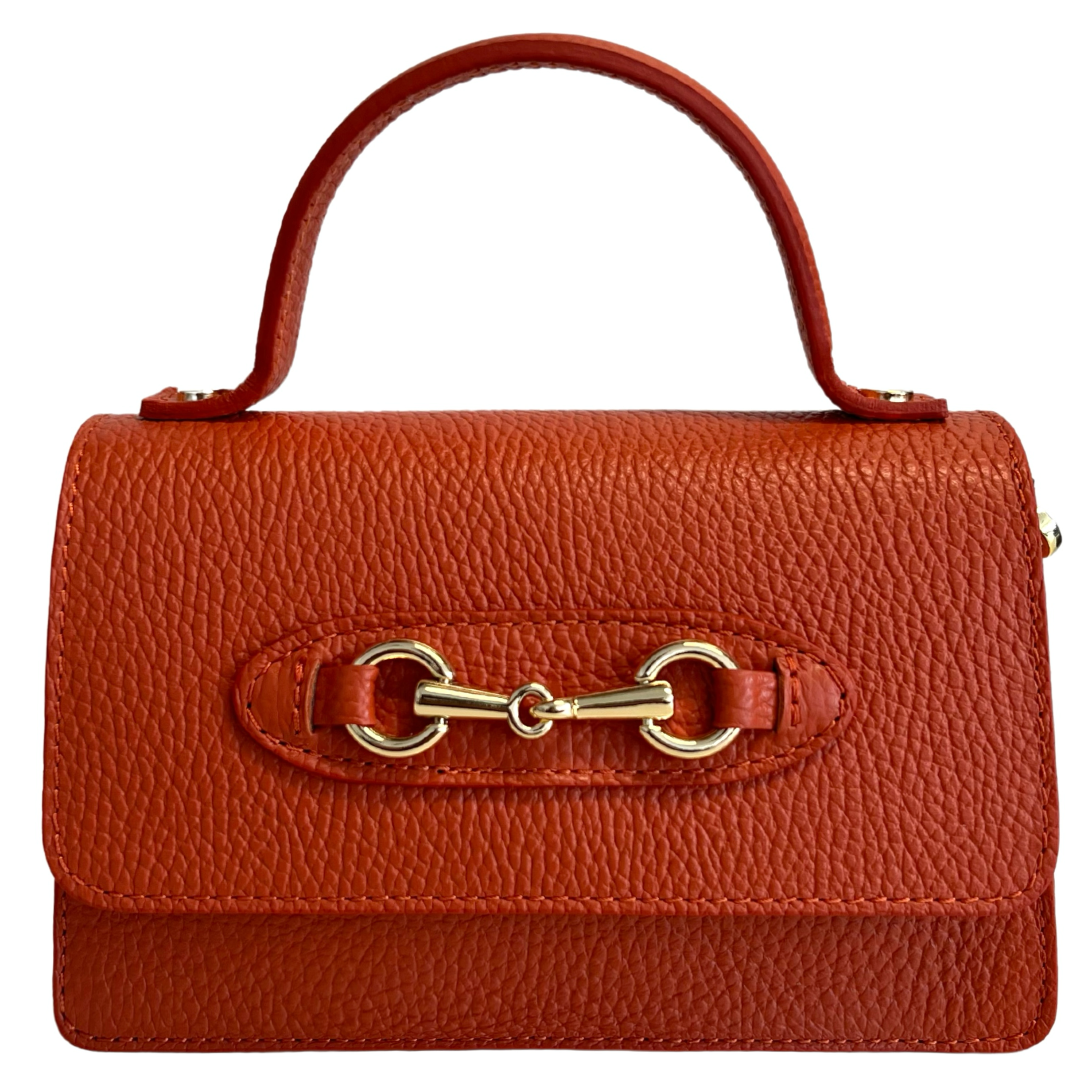 Modarno fantasy shoulder bag in metallic clamp design, showcasing sleek lines and stylish hardware.