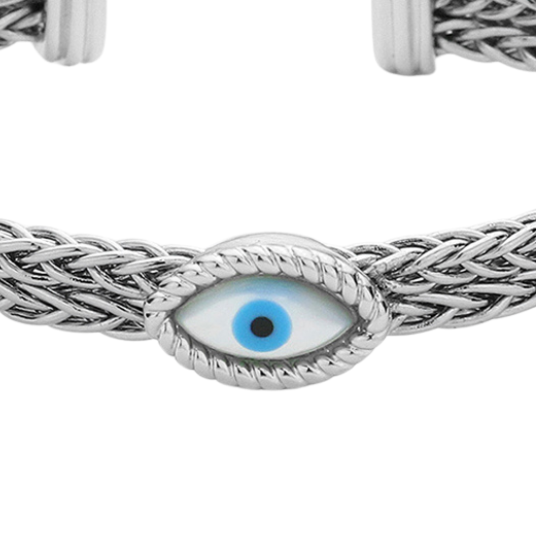 Evil Eye Accented Cuff Bracelet