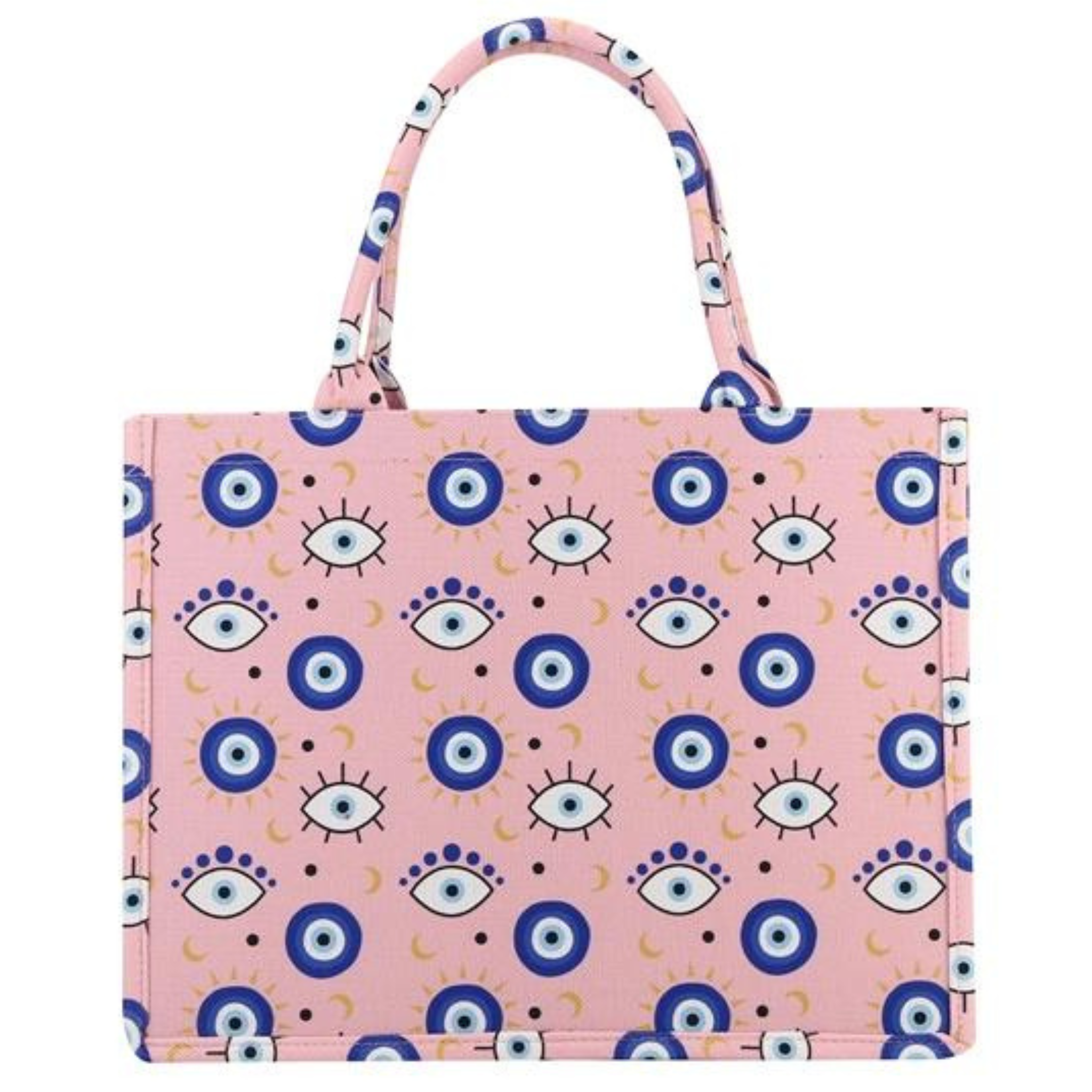 Evil Eye Printed Colorful Tote Handbag