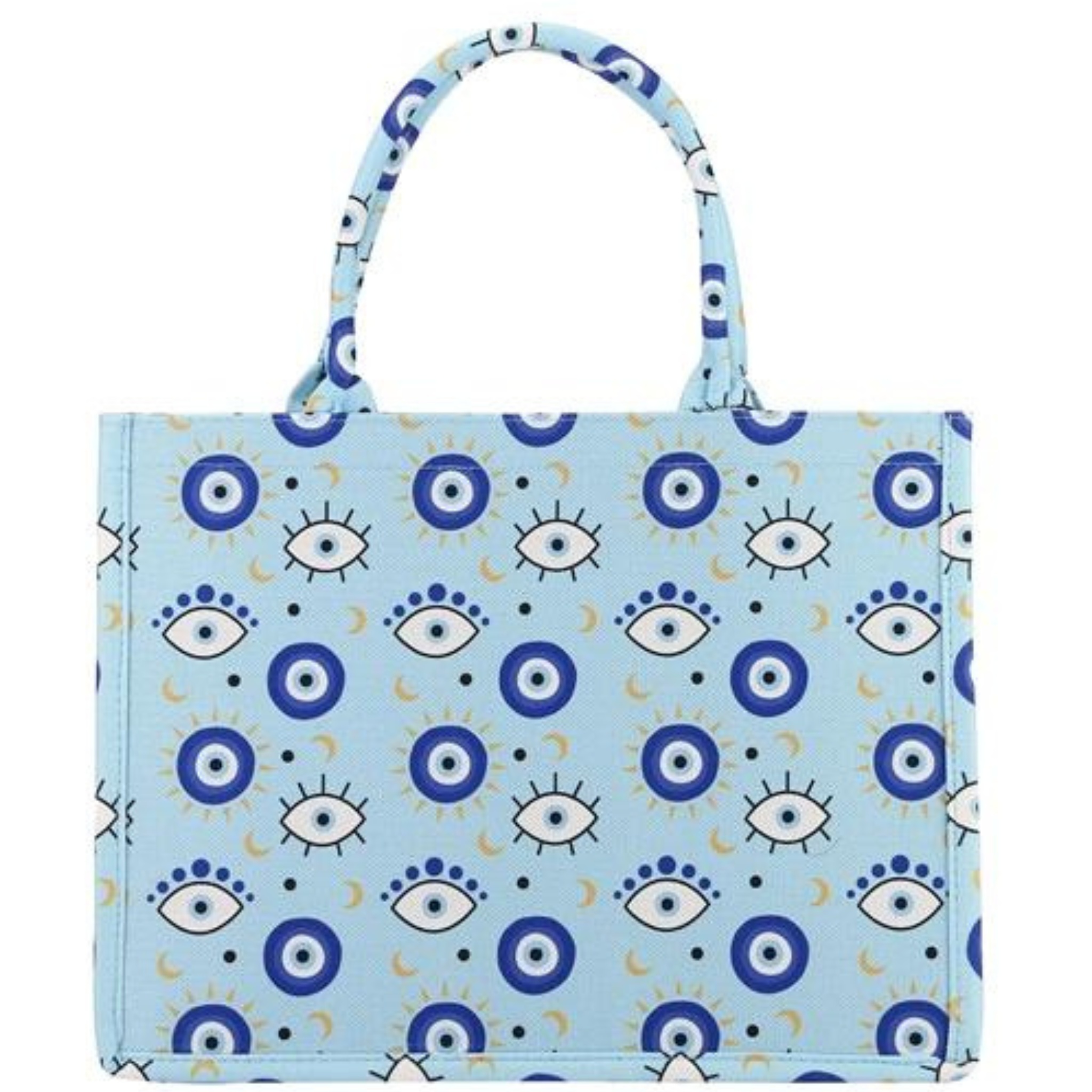 Evil Eye Printed Colorful Tote Handbag