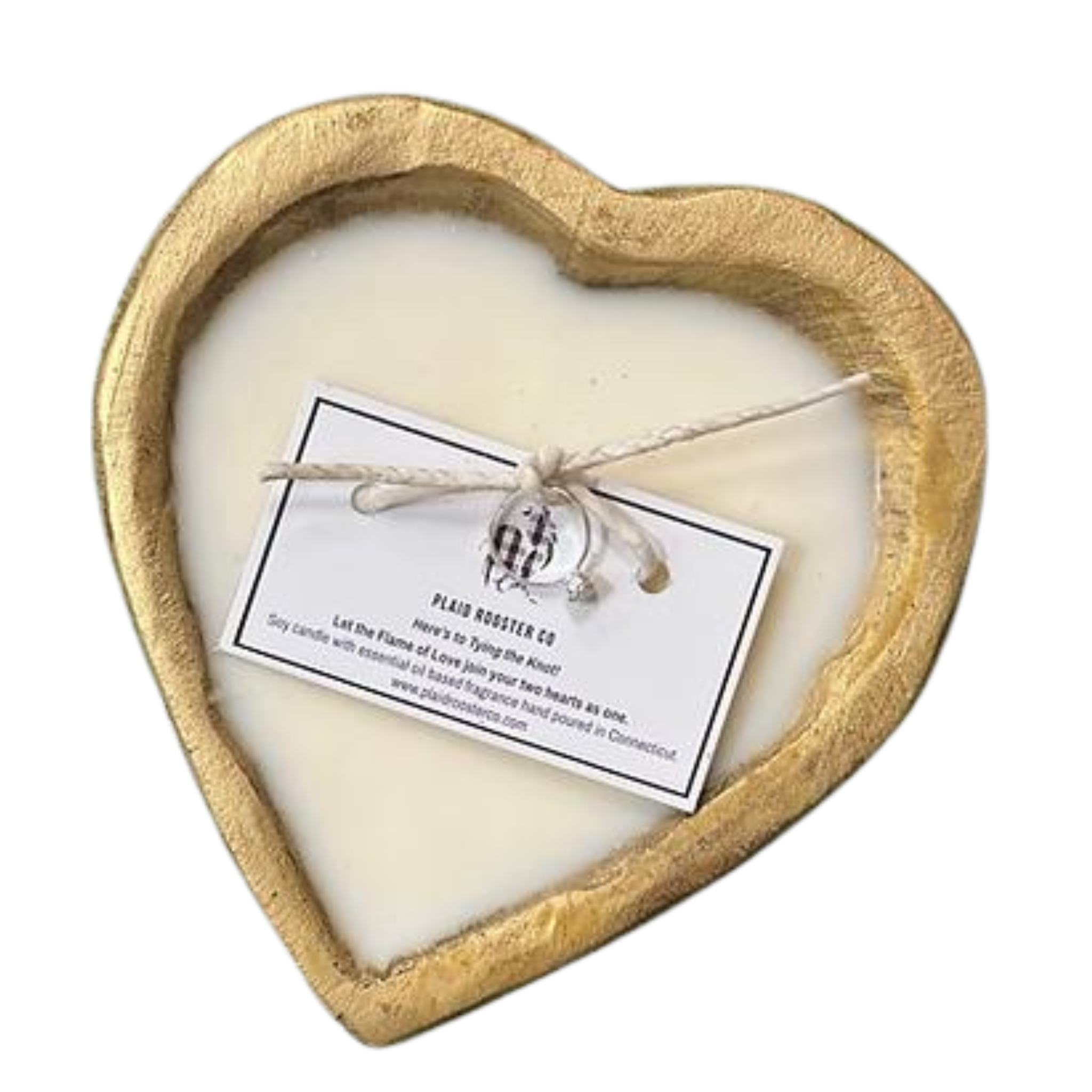 "Here's To Tying the Knot" - Heart Dough Bowl Soy Candle