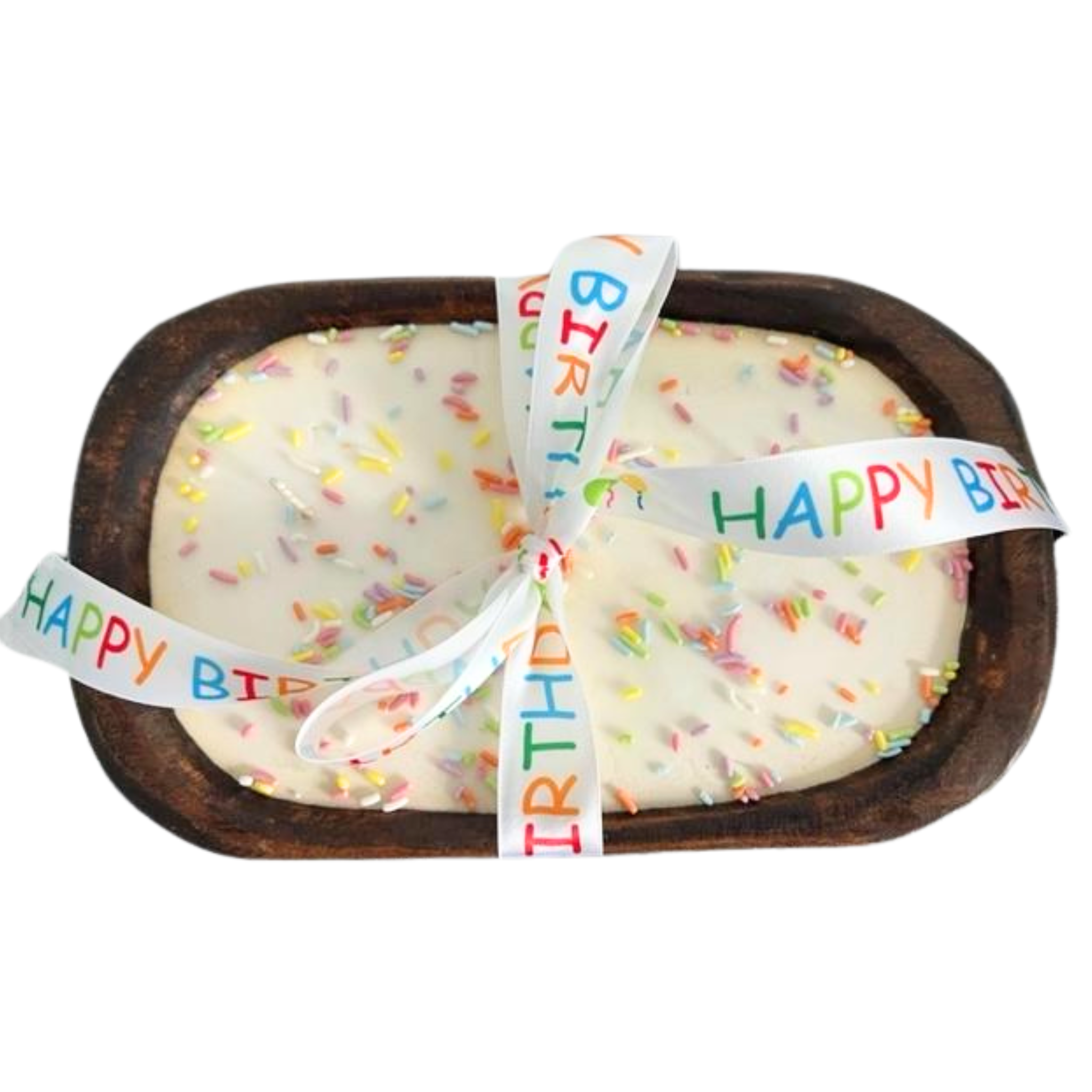 Dough Bowl Soy Candle - "Happy Birthday"