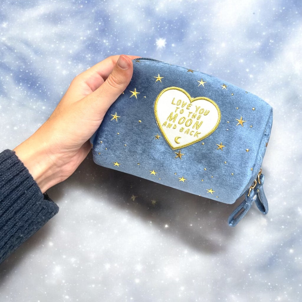 Moon & Back Mini Velvet Cosmetic Pouch - Let's Bag It 