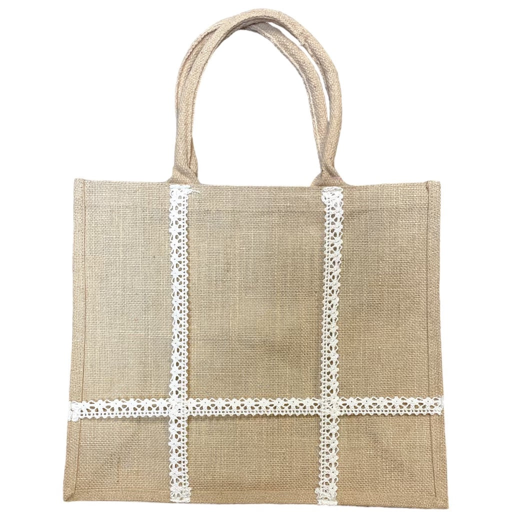 Hat Carrying Burlap Tote