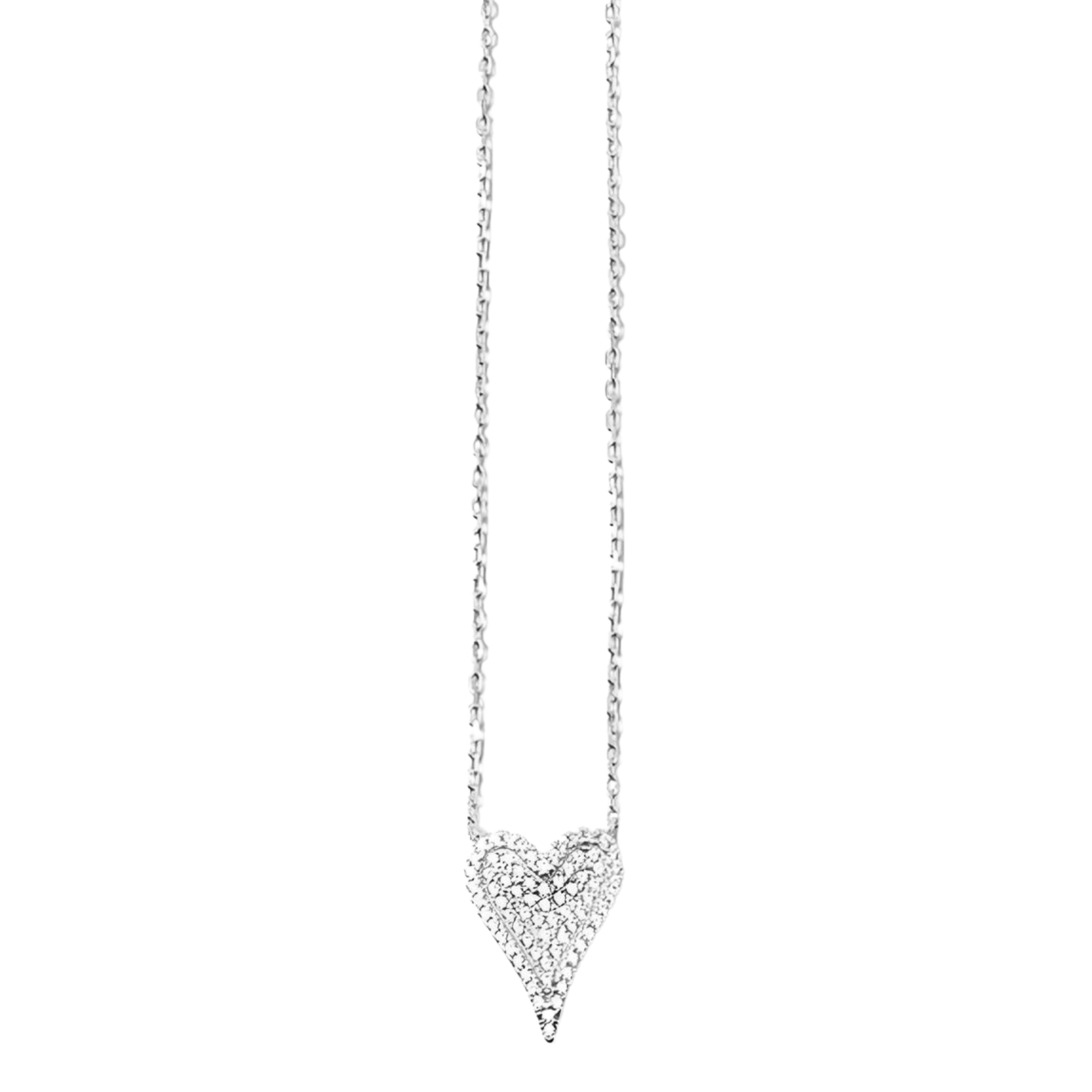 Mini Pave Heart Necklace