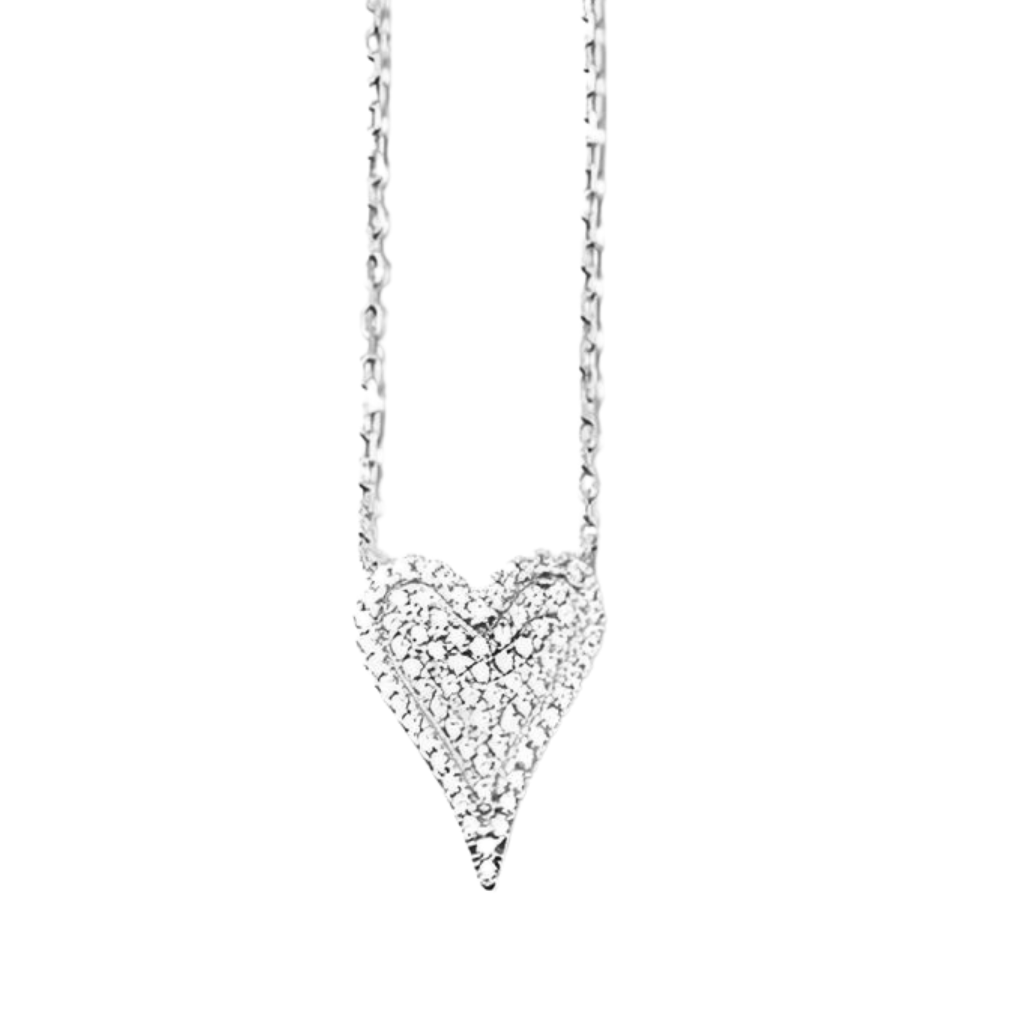 Mini Pave Heart Necklace