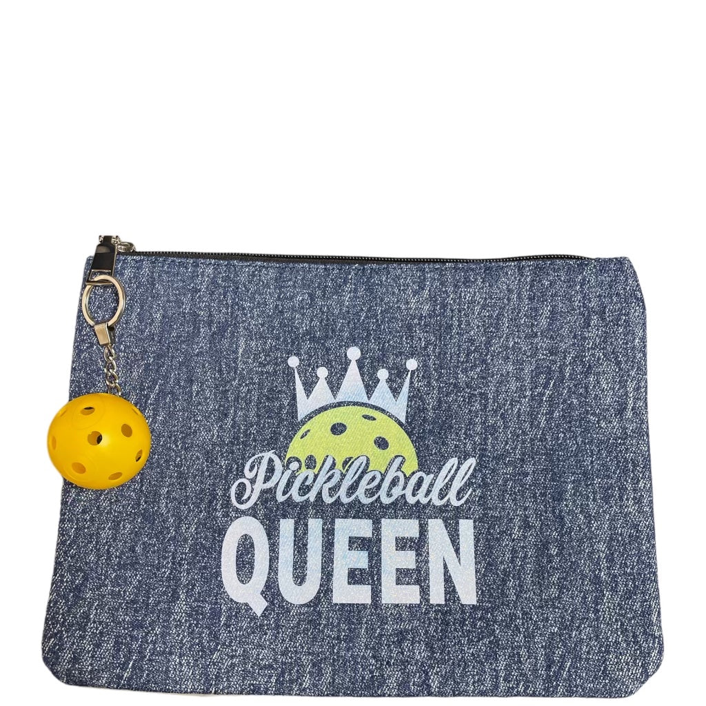 Pickleball Queen Denim Pouch