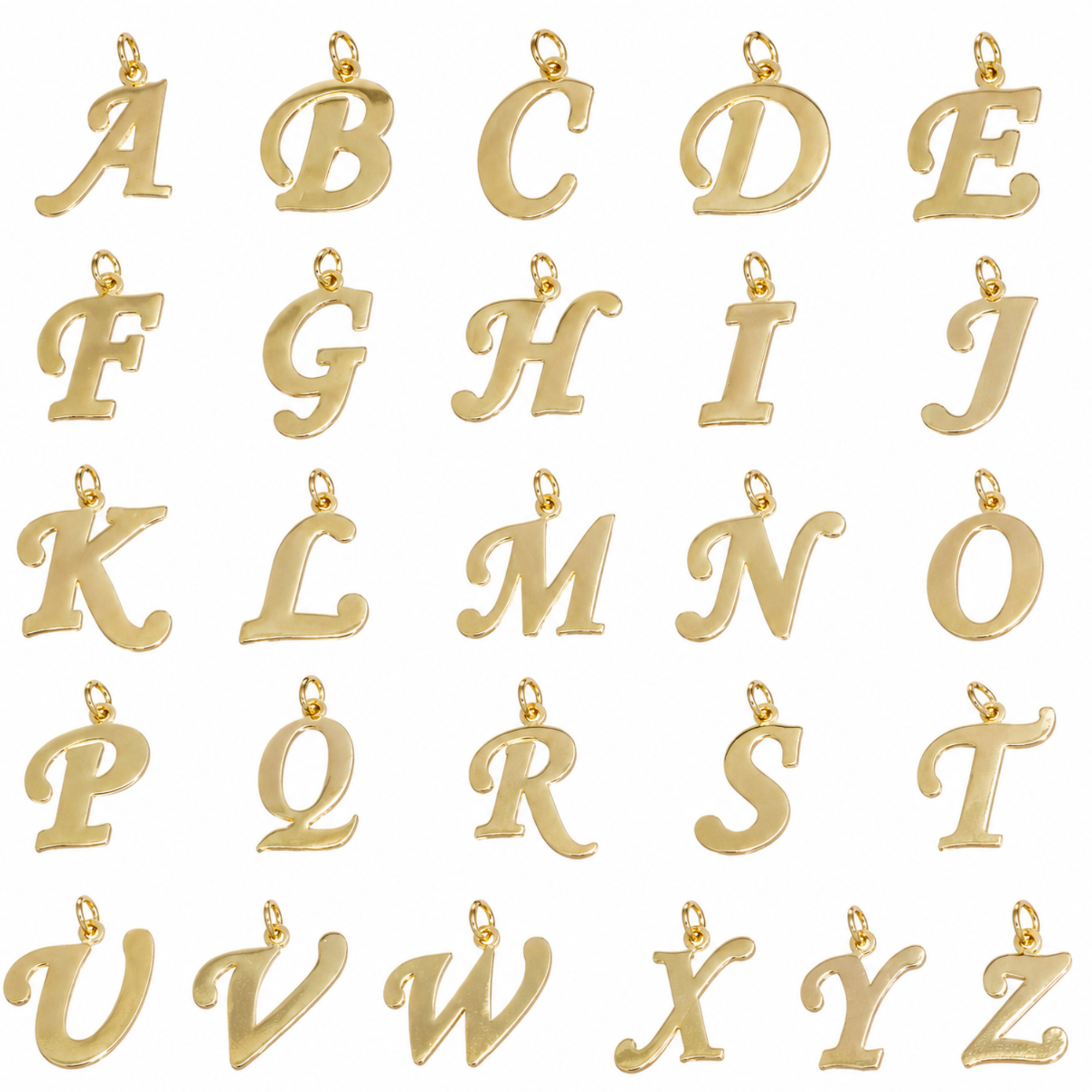 Gold Alphabet Initial Letter Charm