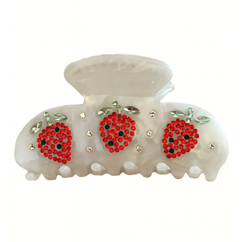 🍓 Strawberry Sparkle Hair Claw Clip