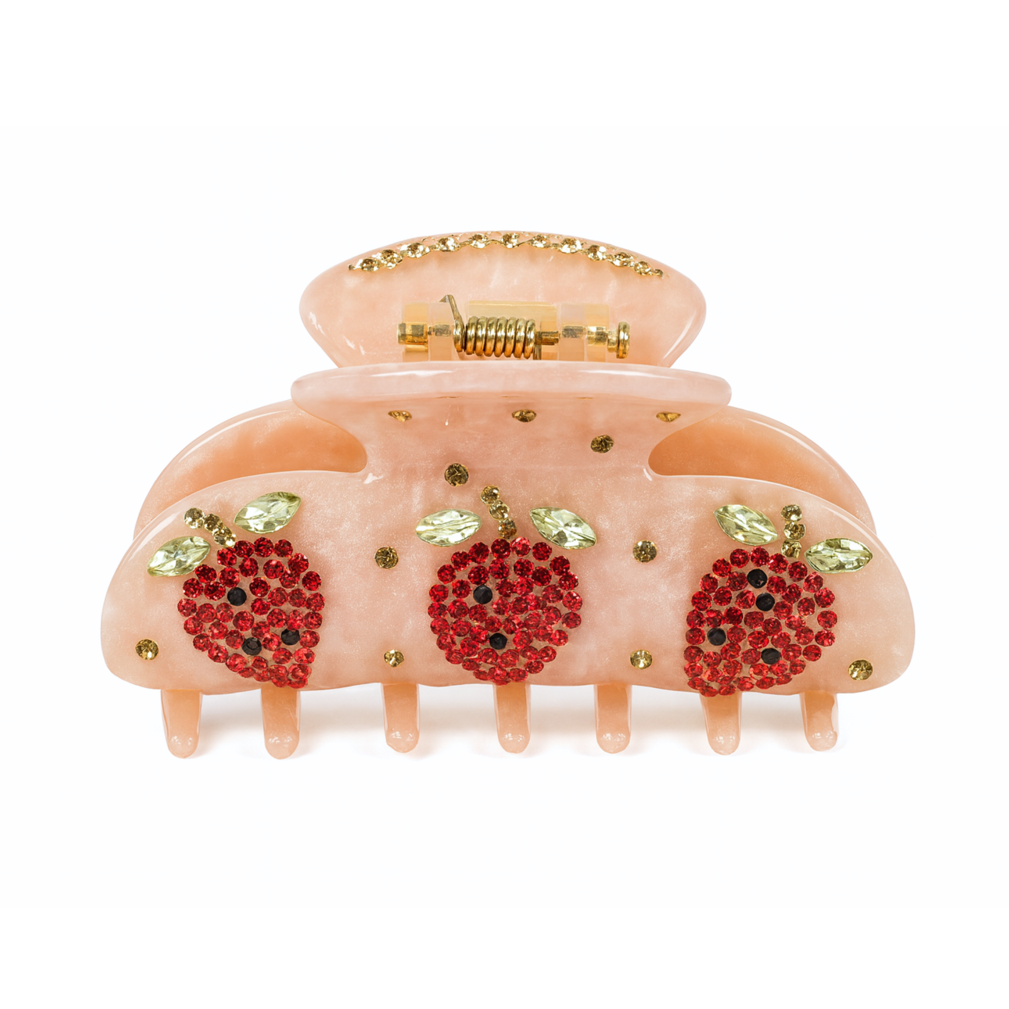 Rhinestone Strawberry Hair Clips