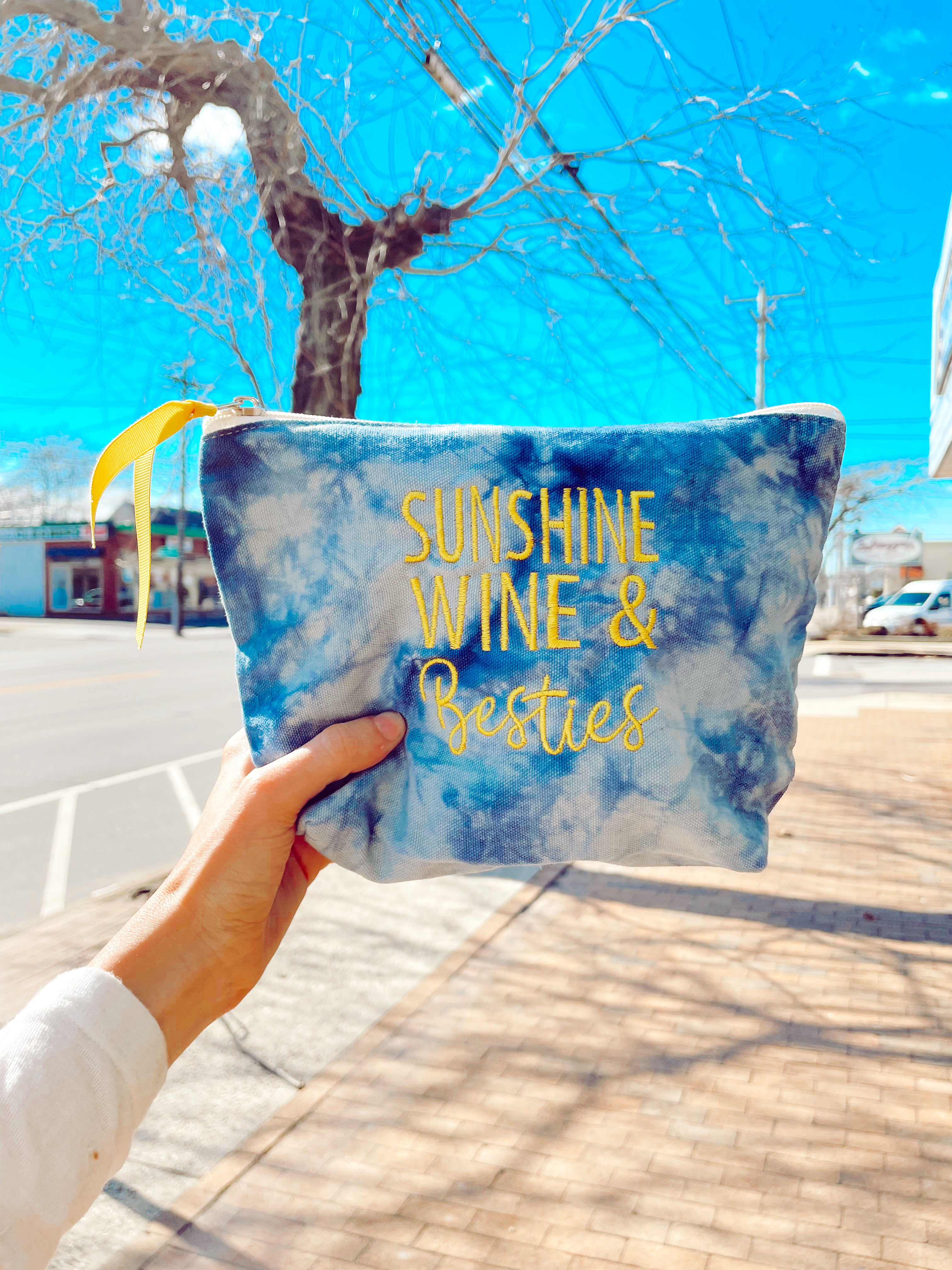 Sunshine, Wine, & Besties Pouch