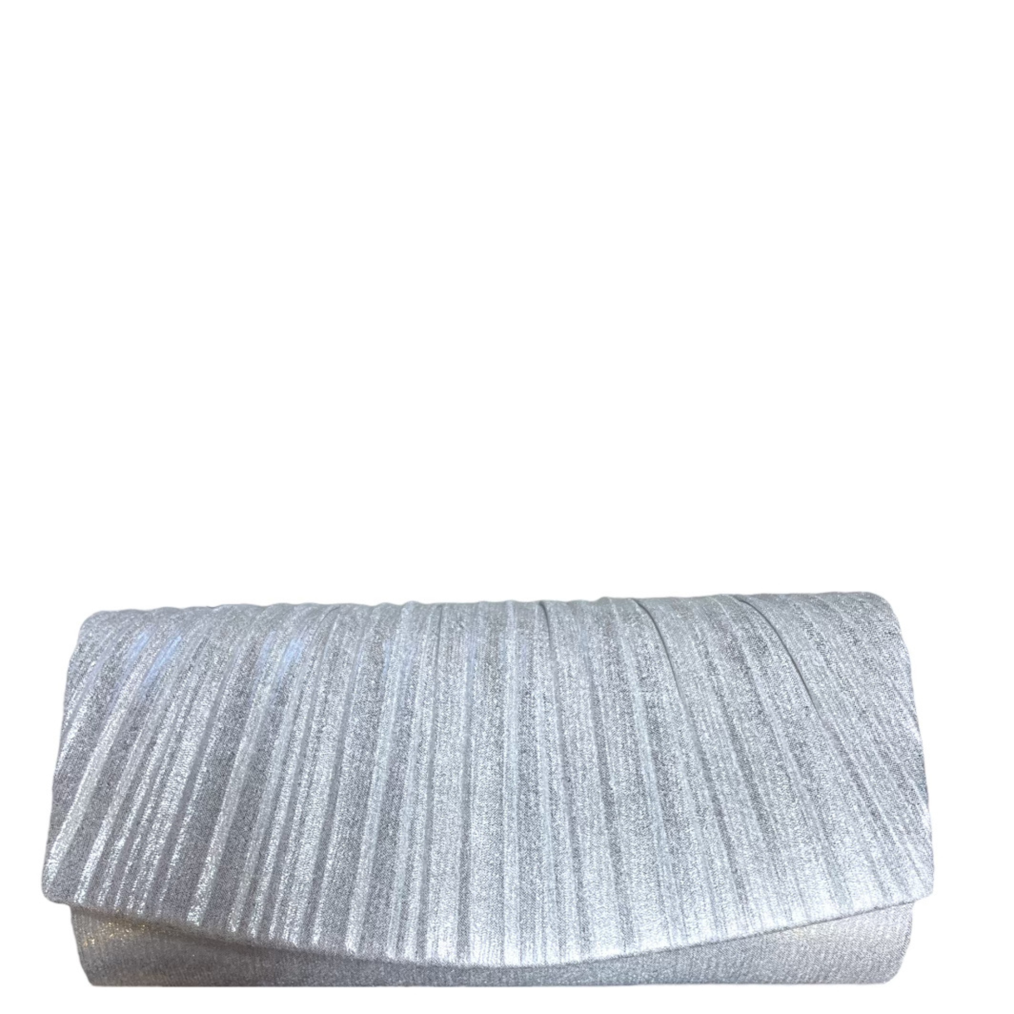 Pleated evening clutch bag by Nima Accessories in elegant design with a stylish fold detail.
