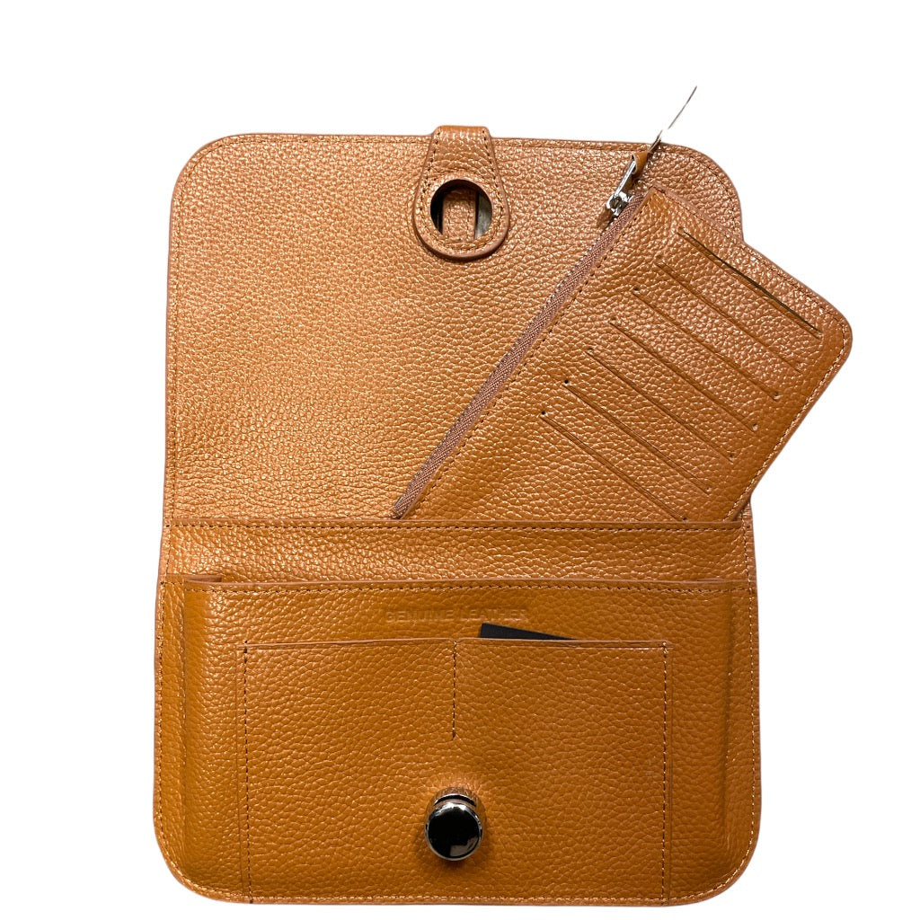 Large Leather Wallet with Buckle Closure - Let's Bag It 