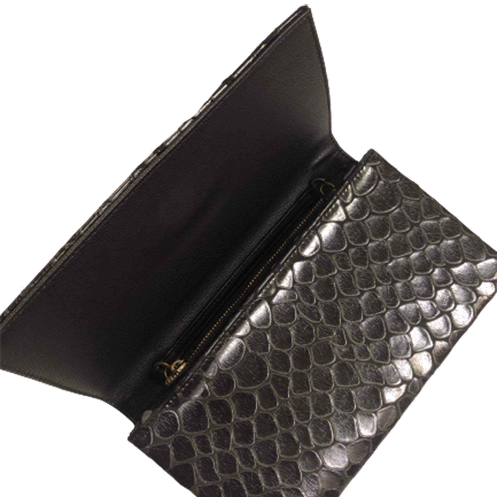 Vegan Python Clutch